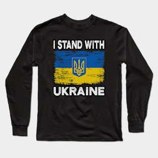 I STAND WITH UKRAINE PROTEST PUTIN PROTEST RUSSIA Long Sleeve T-Shirt